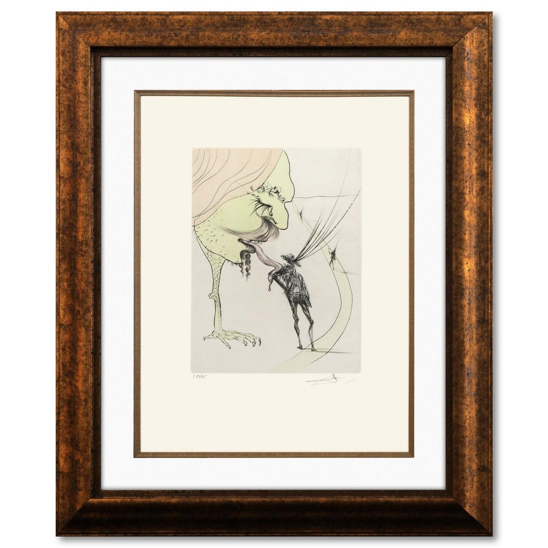 Salvador Dali- Original Lithograph "Picasso: A Ticket to Glory" (1 of 2)