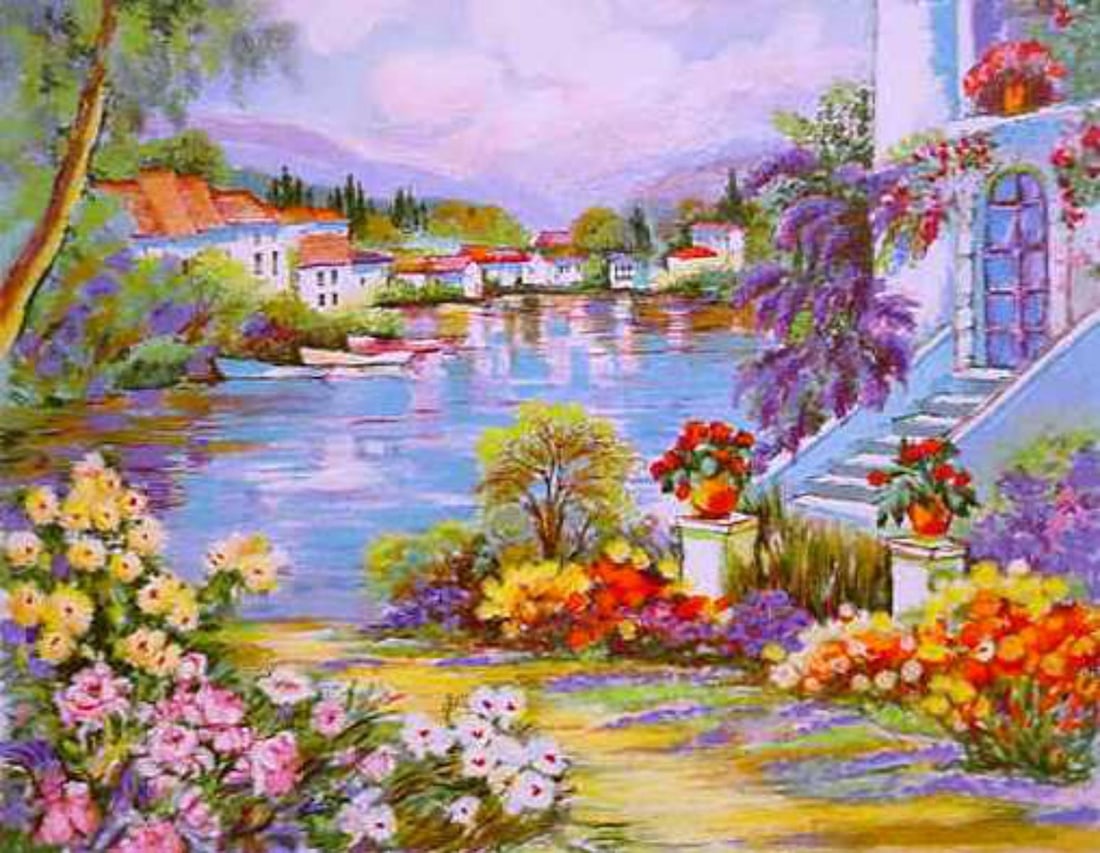 Zina Roitman- Original Serigraph "River Side" (1 of 1)