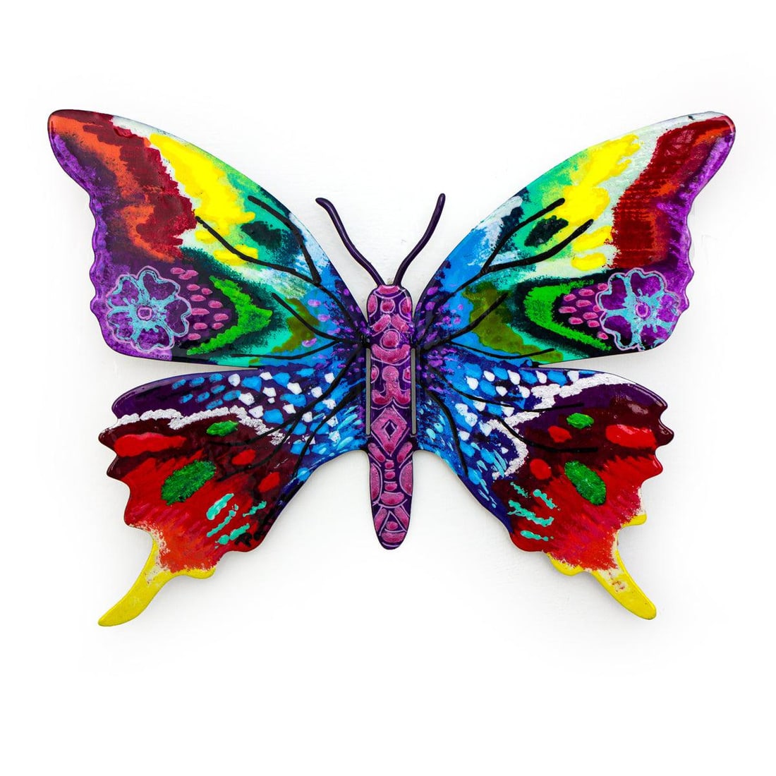 Patricia Govezensky- Original Painting on Cutout Steel "Butterfly": Artist: Patricia Govezensky. Medium: Original Painting on Cutout Steel. Title: Butterfly. Size: 6" x 8". Signature: Hand Signed by the artist. Certificate of Authenticity: From the publisher. Referenc
