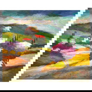 Slava Brodinsky Hand Signed Original Painting on Canvas with Letter of Authenticity.: This is an original painting oil on canvas by Slava Brodinsky. Hand signed by the artist, this piece comes with a letter of authenticity. Measures approximately 20" x 24" (image). Reference#: 55983.