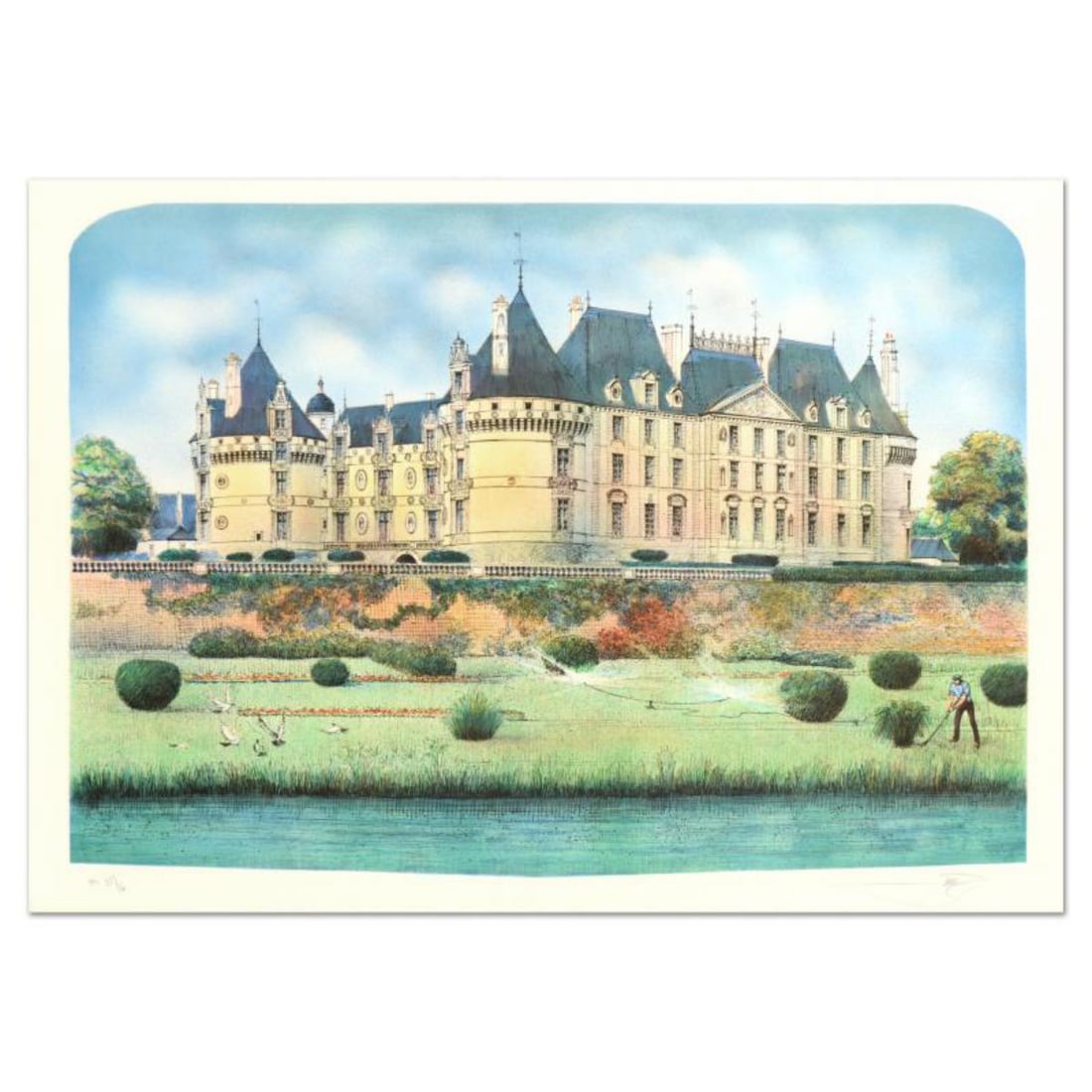 Rolf Rafflewski, "Chateau" Limited Edition Lithograph, Numbered and Hand Signed. (1 of 1)