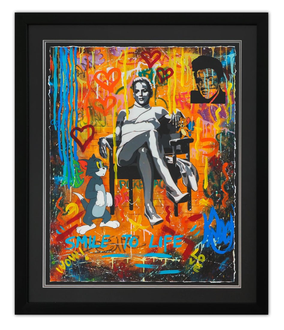 Nastya Rovenskaya- Original Mixed Media on Paper "Basic Instinct" (1 of 2)