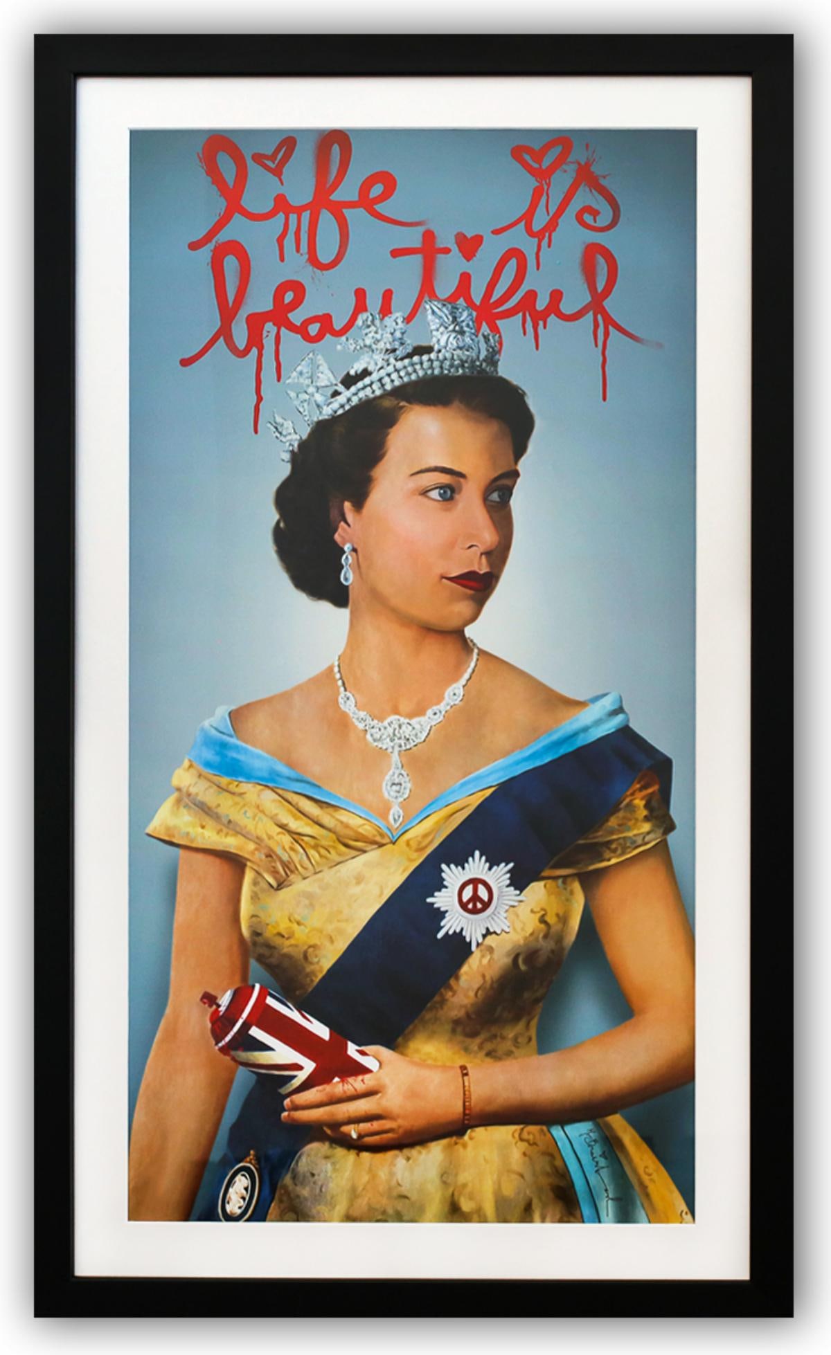Mr. Brainwash- Offset Lithograph "Queen Elizabeth, 2009" (1 of 3)