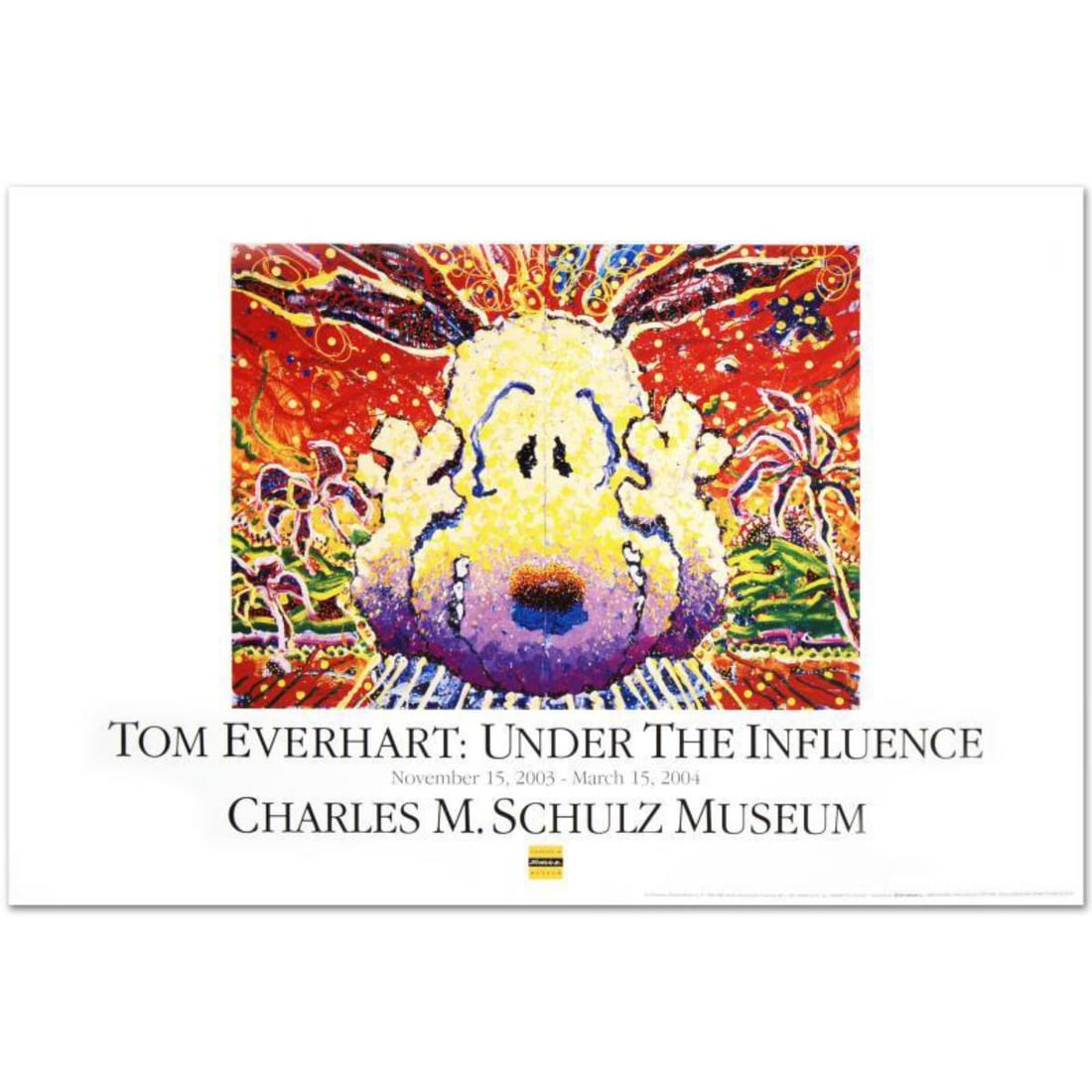 Nobody Barks in LA Fine Art Poster by Renowned Charles Schulz Protege Tom Everhart.: Nobody Barks in LA is a Fine Art Poster on paper, by Tom Everhart. Measures approx. 36" x 24" (with border), 29.5" x 21.5" (image with text). Reference#: 50774.