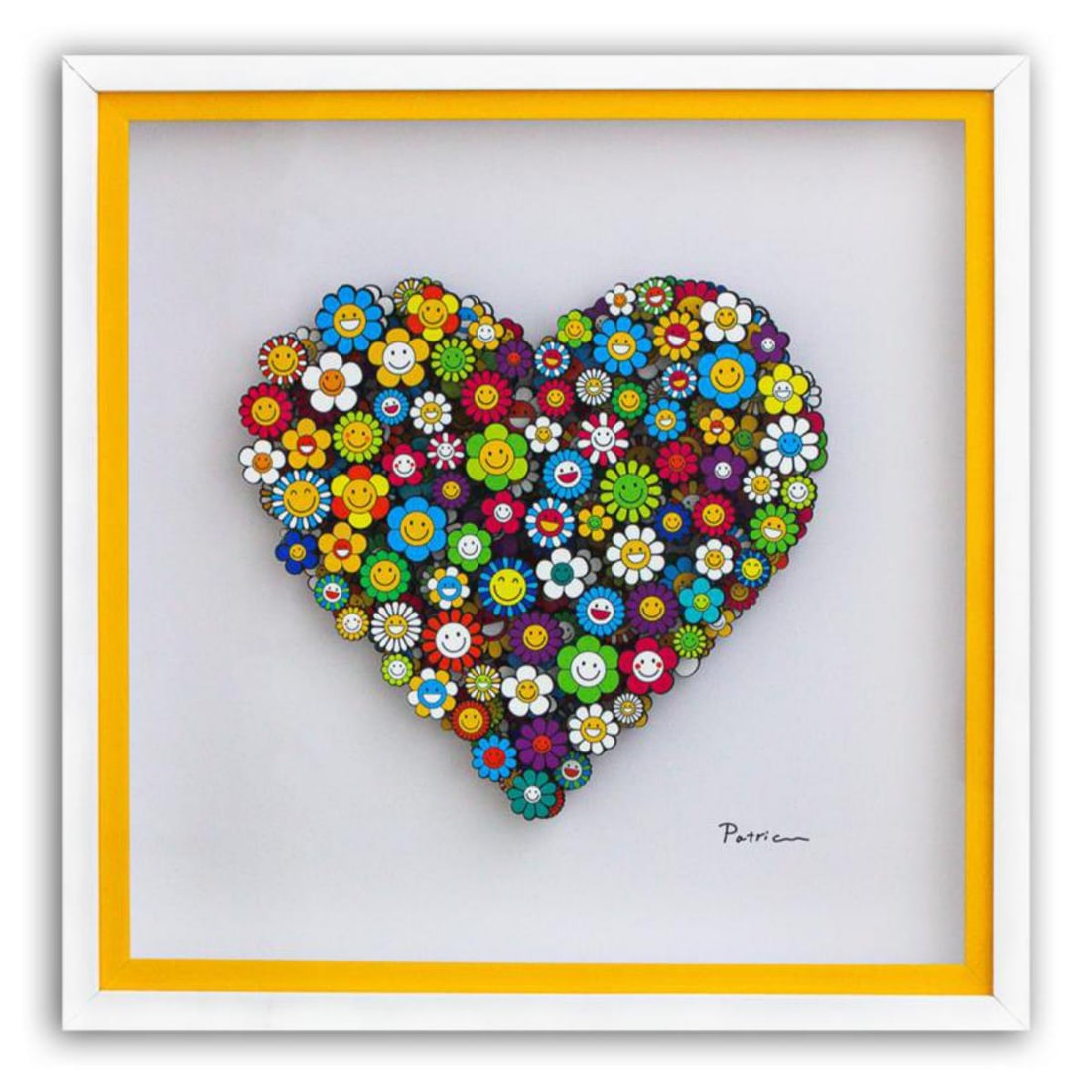 Patricia Govezensky, "Hommage to Takashi" Limited Edition 3D Multilayered Woodcut, Hand Signed with (1 of 3)