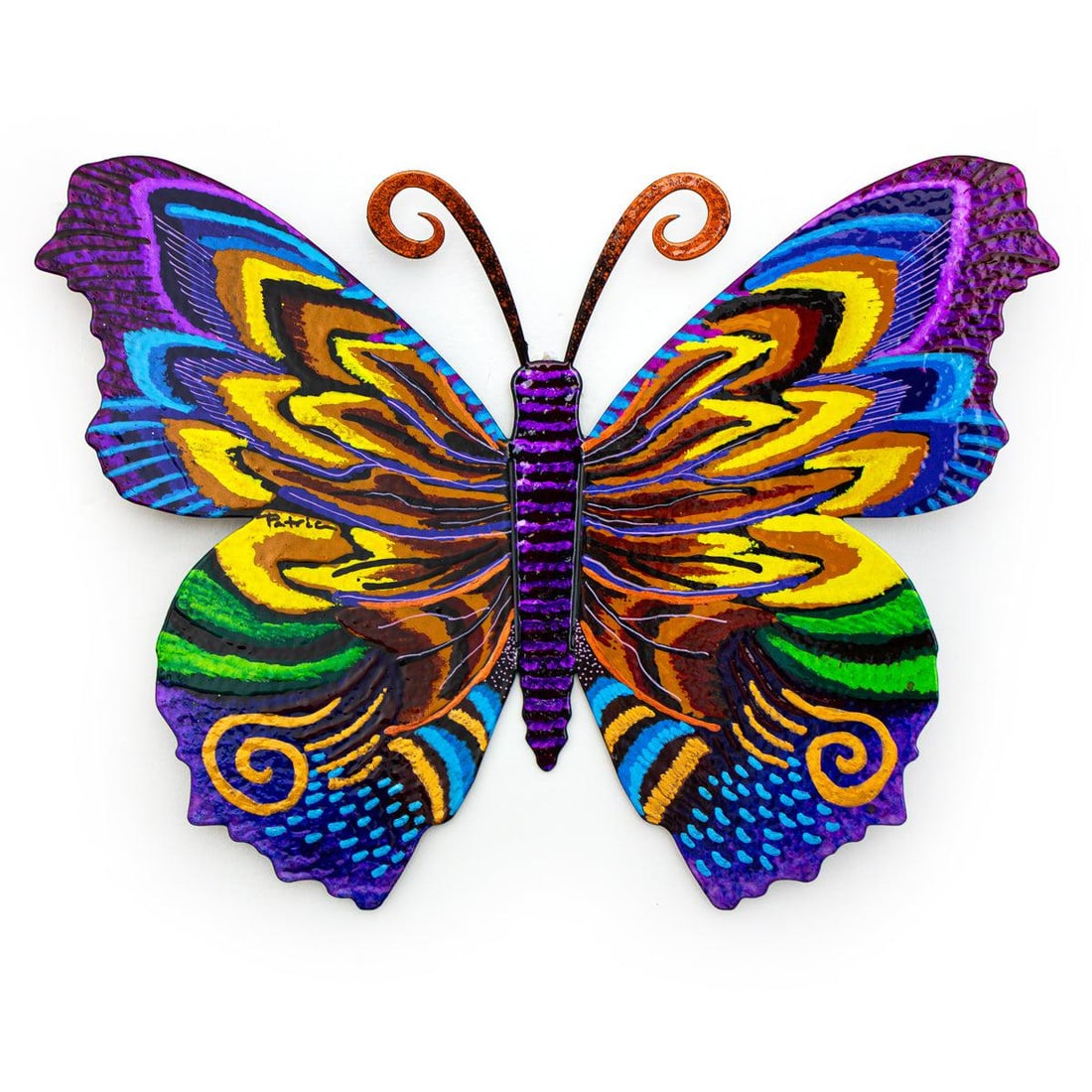 Patricia Govezensky- Original Painting on Cutout Steel "Butterfly": Artist: Patricia Govezensky. Medium: Original Painting on Cutout Steel. Title: Butterfly. Size: 9" x 12". Signature: Hand signed by the artist. Certificate of Authenticity: From the publisher. Referen
