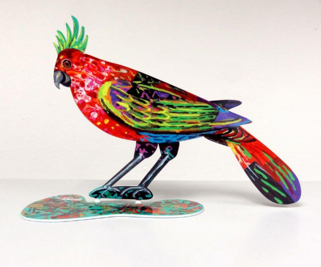 David Gershtein- Free Standing Sculpture "Stylish Bird": Artist: David Gershtein. Medium: Free Standing Sculpture. Title: Stylish Bird. Size: 6.7" x 9.6". Signature: Signed by the artist. Certificate of Authenticity: Is included. Additional: This piece is f