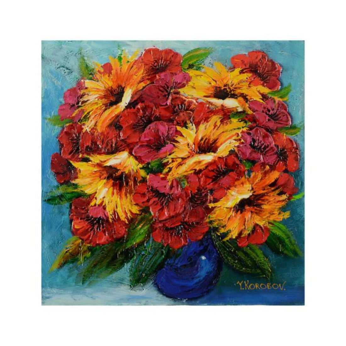 Yana Korobov, "Amazing Storm" Original Acrylic Painting on Canvas, Hand Signed with Letter: Amazing Storm is an original acrylic painting on canvas by Yana Korobov, hand signed by the artist. Includes Letter of Authenticity. Measures approx. 24" x 24" (image). Reference#: 56537.