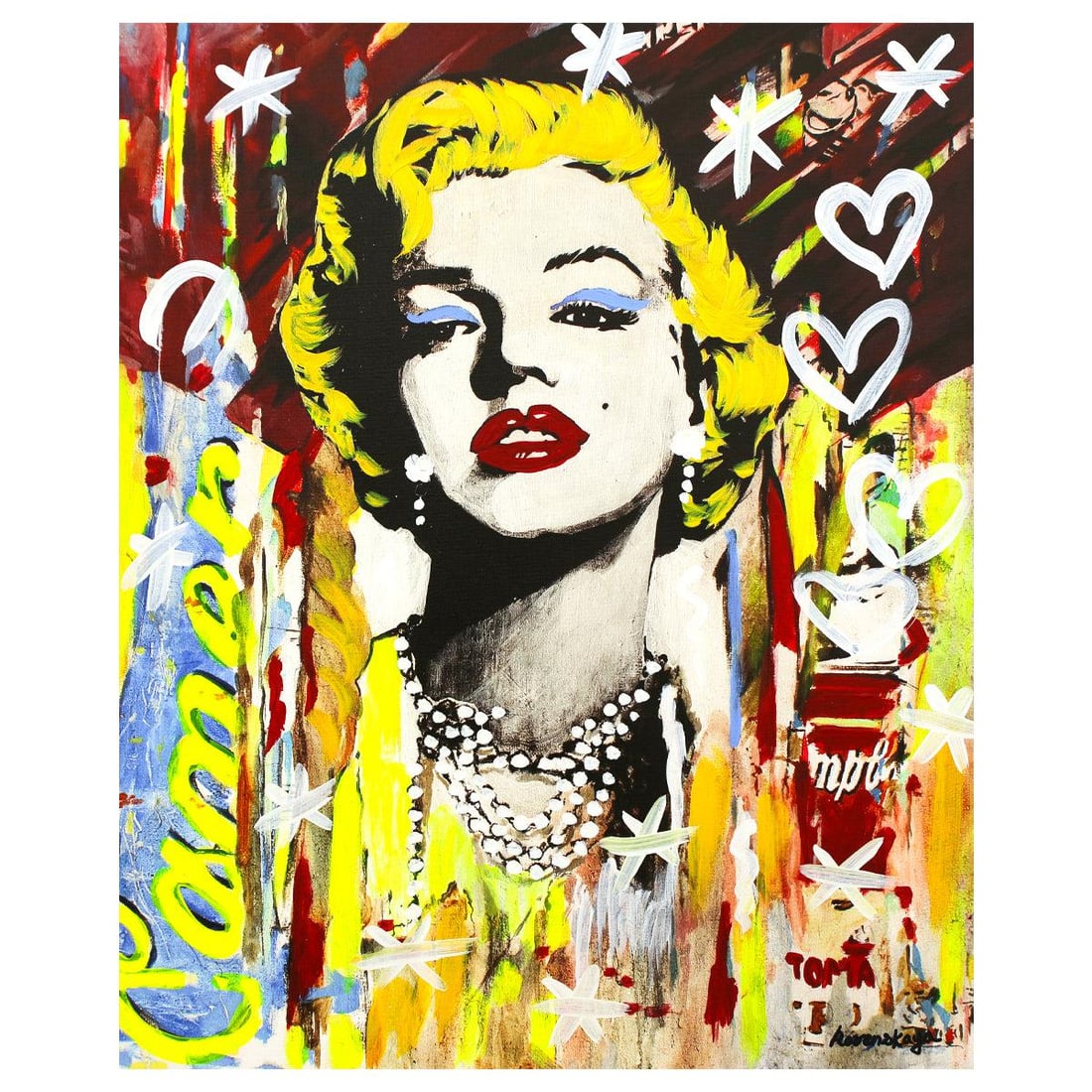 Nastya Rovenskaya- Mixed Media "Marilyn Monroe I" (1 of 2)