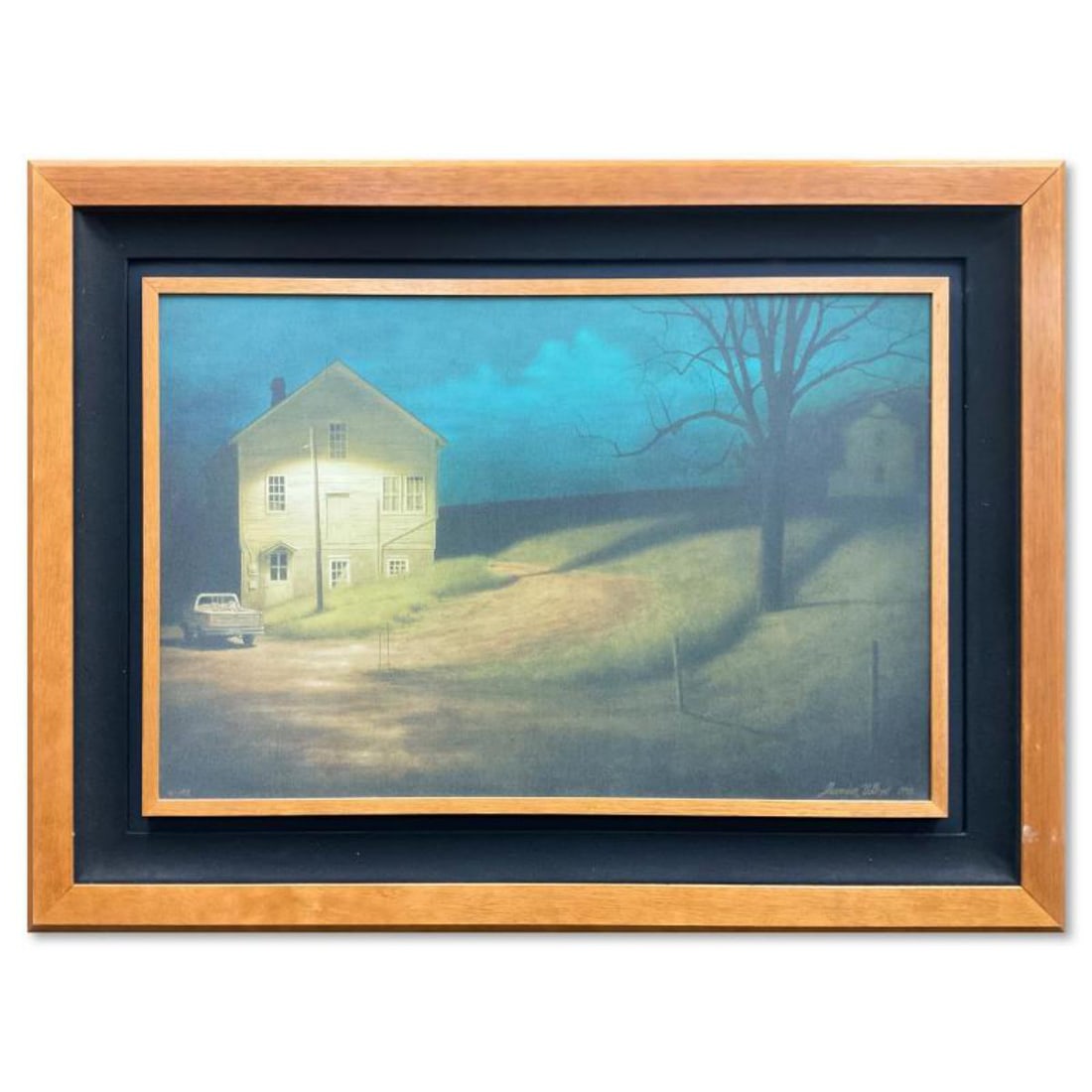 Dimitri Volkov, "Distant Sound of Thunder" Framed Original Oil Painting on Canvas, Hand Signed with (1 of 2)