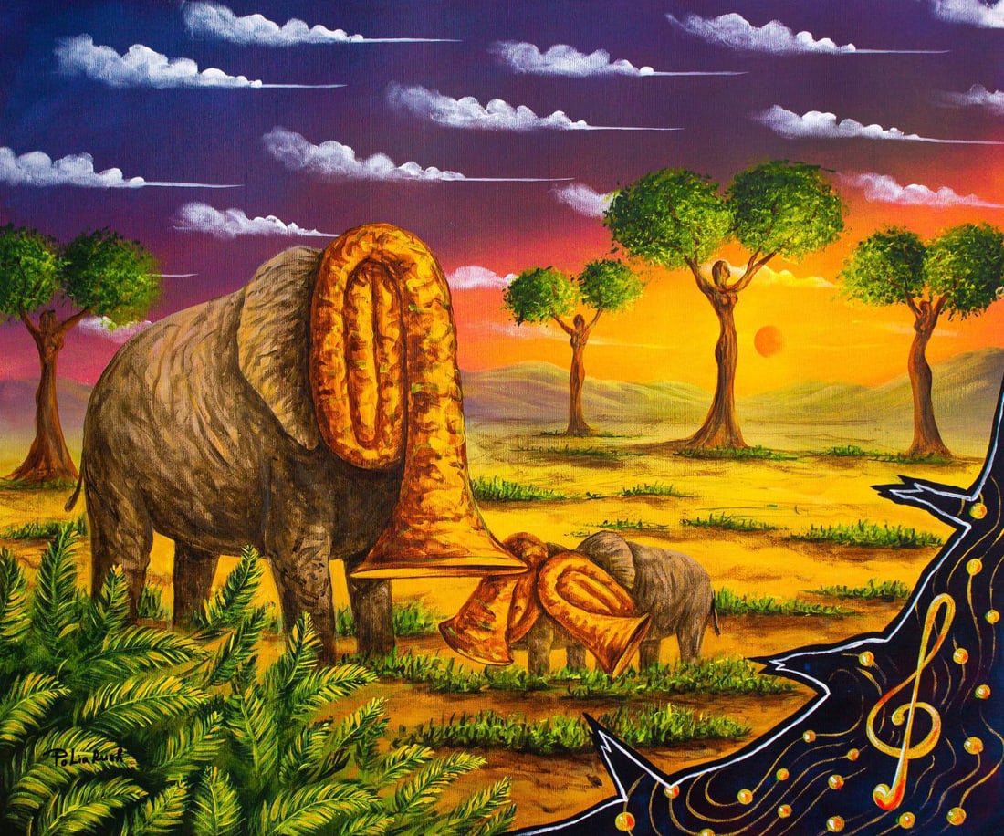 Eugene Poliarush- Original Oil on Canvas "Old Times" (1 of 2)