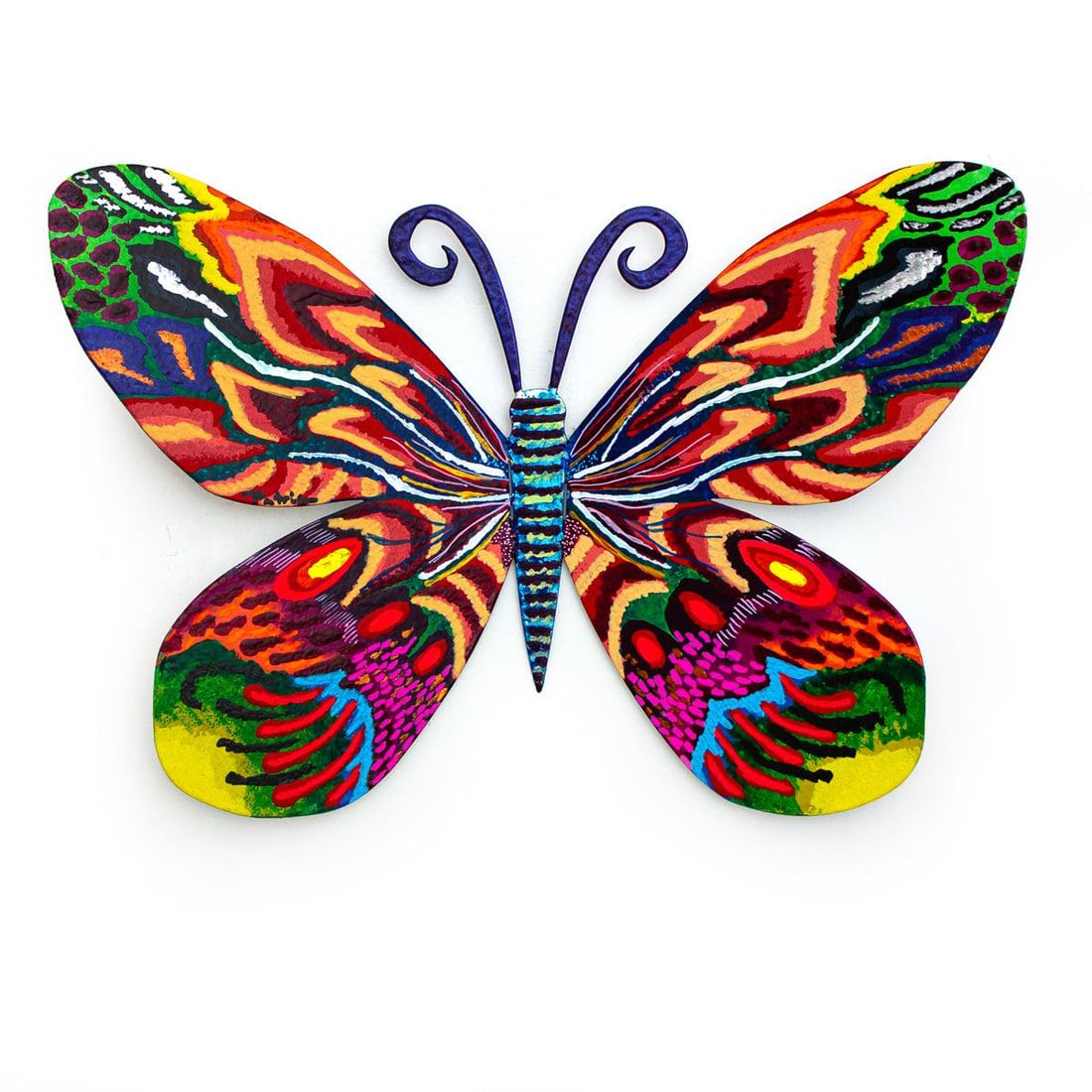 Patricia Govezensky- Original Painting on Cutout Steel "Butterfly": Artist: Patricia Govezensky. Medium: Original Painting on Cutout Steel. Title: Butterfly. Size: 8" x 12". Signature: Hand Signed by the artist. Certificate of Authenticity: From the publisher. Referen