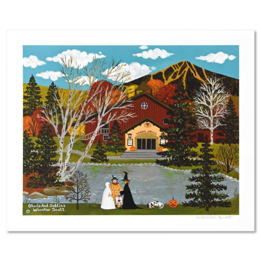 Jane Wooster Scott, "Ghosts and Goblins" Limited Edition Lithograph, Numbered and Hand Signed with (1 of 2)