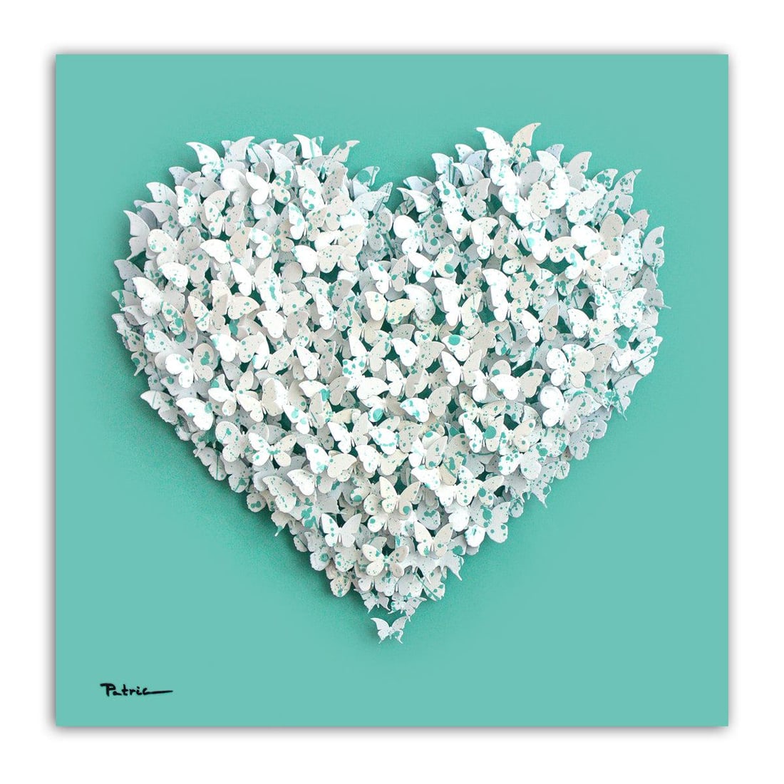 Patricia Govezensky- Original 3D Metal Art on Wood "Heart": Artist: Patricia Govezensky. Medium: Original 3D Metal Art on Wood. Title: Heart. Size: 20" x 20". Signature: Hand Signed by the artist. Certificate of Authenticity: From the publisher. Reference#: 56