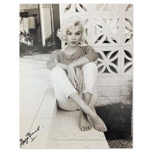 George Barris (1922-2016), "Marilyn Monroe: The Last Shoot" Hand Signed Photograph Printed from the: Marilyn Monroe: The Last Shoot is a photograph printed from the original negative taken by George Barris (1922-2016). This photo is part of a series entitled "The Last Photos" which were taken in 1962