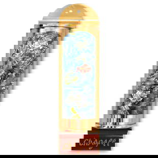 Marc Chagall- Mezuzah/ Silkscreen on 24K gold plated bronze "Reuben": Artist: Marc Chagall. Medium: Mezuzah/ Silkscreen on 24K gold plated bronze. Title: Reuben. Size: 5.1" x 1.4". Certificate of Authenticity: Is included. Additional: Limited edition of 1800. Full