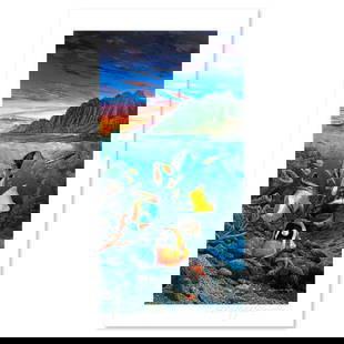 Robert Lyn Nelson, "Undersea Waltz" Limited Edition Mixed Media, Numbered and Hand Signed with: Undersea Waltz is a limited edition mixed media on paper by Robert Lyn Nelson, numbered and hand signed by the artist. Includes Letter of Authenticity. Measures approx. 15" x 27" (border), 12" x 24"