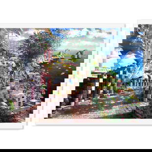 Sam Park, "Afternoon in Capri" Limited Edition Publisher's Proof, Numbered Hand Signed with Letter: Afternoon in Capri is a limited edition publisher's proof on paper by Sam Park, numbered and hand signed by the artist. Includes Letter of Authenticity. Measures approx. 42.5" x 57" (border), 38" x