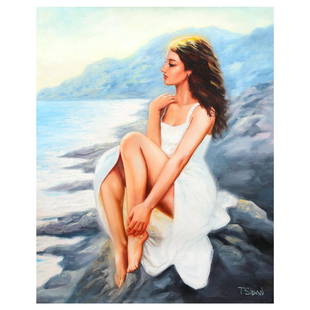 Taras Sidan- Original Oil on Canvas "Olivia": Artist: Taras Sidan. Medium: Original Oil on Canvas. Title: Olivia. Size: 30" x 24". Signature: Hand signed. Certificate of Authenticity: Is included. Reference#: 49076.