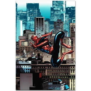 Marvel Comics "Amazing Spider-Man #666" Numbered Limited Edition Giclee on Canvas by Stefano: A piece of comic book history, this limited edition, from original art by Stefano Caselli, depicts the classic Marvel character Spider-Man. Stefano Caselli is an Italian comic book artist best known f