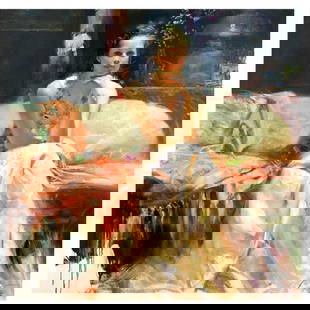 Pino (1939-2010), "First Glance" Limited Edition on Canvas, Numbered and Hand Signed with: First Glance is a limited edition giclee on canvas by Pino (1939-2010), numbered and hand signed by the artist. Includes Certificate of Authenticity. Measures approx. 34" x 34" (image). Reference#: