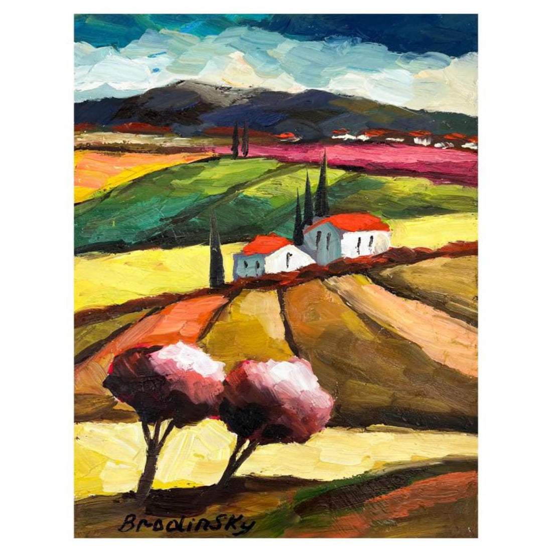 Slava Brodinsky Hand Signed Original Painting on Canvas with Letter of Authenticity.: This is an original painting oil on canvas by Slava Brodinsky. Hand signed by the artist, this piece comes with a letter of authenticity. Measures approximately 16" x 12" (image). Reference#: 58511.