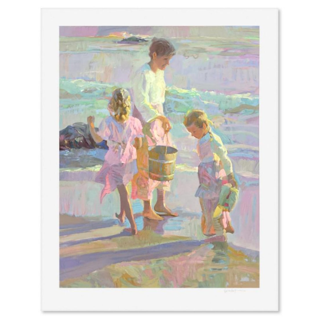 Don Hatfield, "Daughters" Limited Edition Printer's Proof, Numbered and Hand Signed with Letter of: Daughters is a limited edition printer's proof on paper by Don Hatfield, numbered and hand signed by the artist. Includes Letter of Authenticity. Measures approx. 39.5" x 31" (border), 34" x 26" (imag