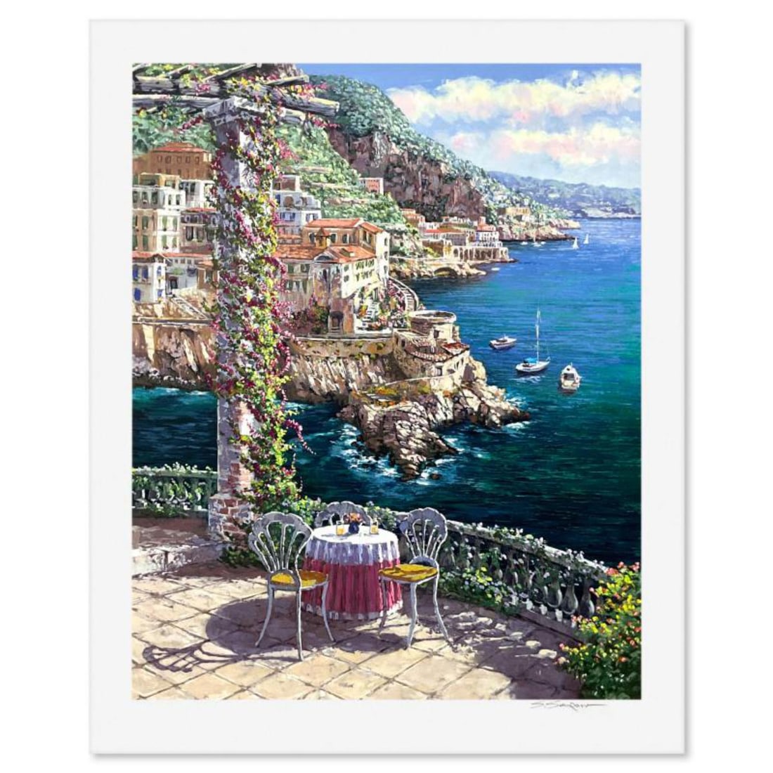 Sam Park, "Amalfi Vista" Limited Edition Printer's Proof, Numbered and Hand Signed with Letter of (1 of 2)