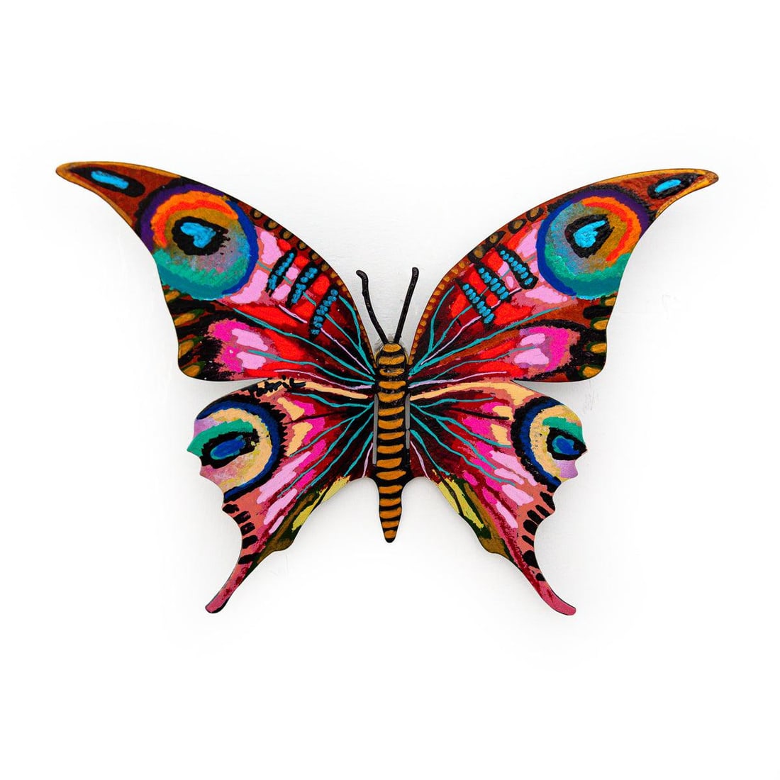 Patricia Govezensky- Original Painting on Cutout Steel "Butterfly": Artist: Patricia Govezensky. Medium: Original Painting on Cutout Steel. Title: Butterfly. Size: 5" x 8". Signature: Hand signed by the artist. Certificate of Authenticity: From the publisher. Referenc