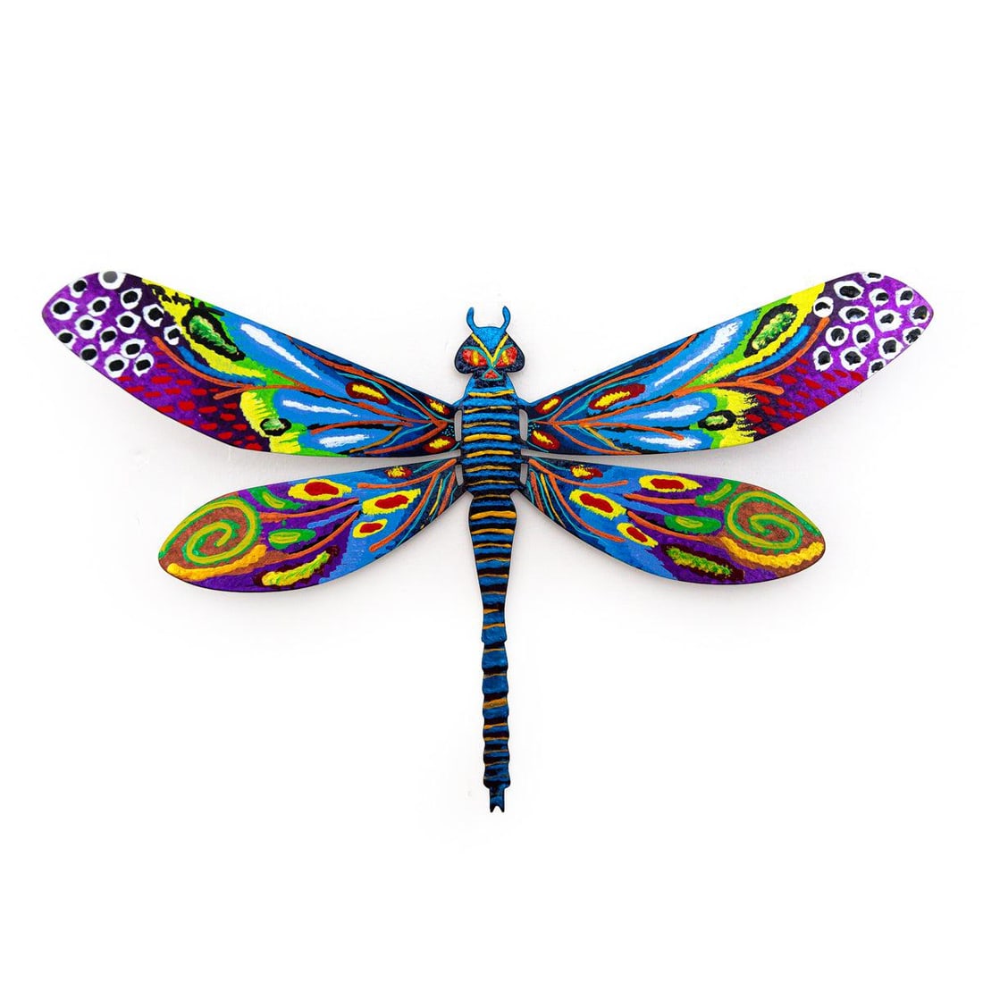 Patricia Govezensky- Original Painting on Cutout Steel "Dragonfly": Artist: Patricia Govezensky. Medium: Original Painting on Cutout Steel. Title: Dragonfly. Size: 7.5" x 12". Signature: Hand signed by the artist. Certificate of Authenticity: From the publisher. Refer