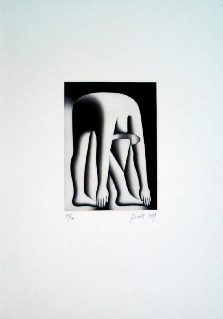 Mark Kostabi- Etching limited edition "Body by Jake": Artist: Mark Kostabi. Medium: Etching limited edition . Title: Body by Jake. Size: 21" x 15". Signature: Signed and numbered. Reference#: 33654.