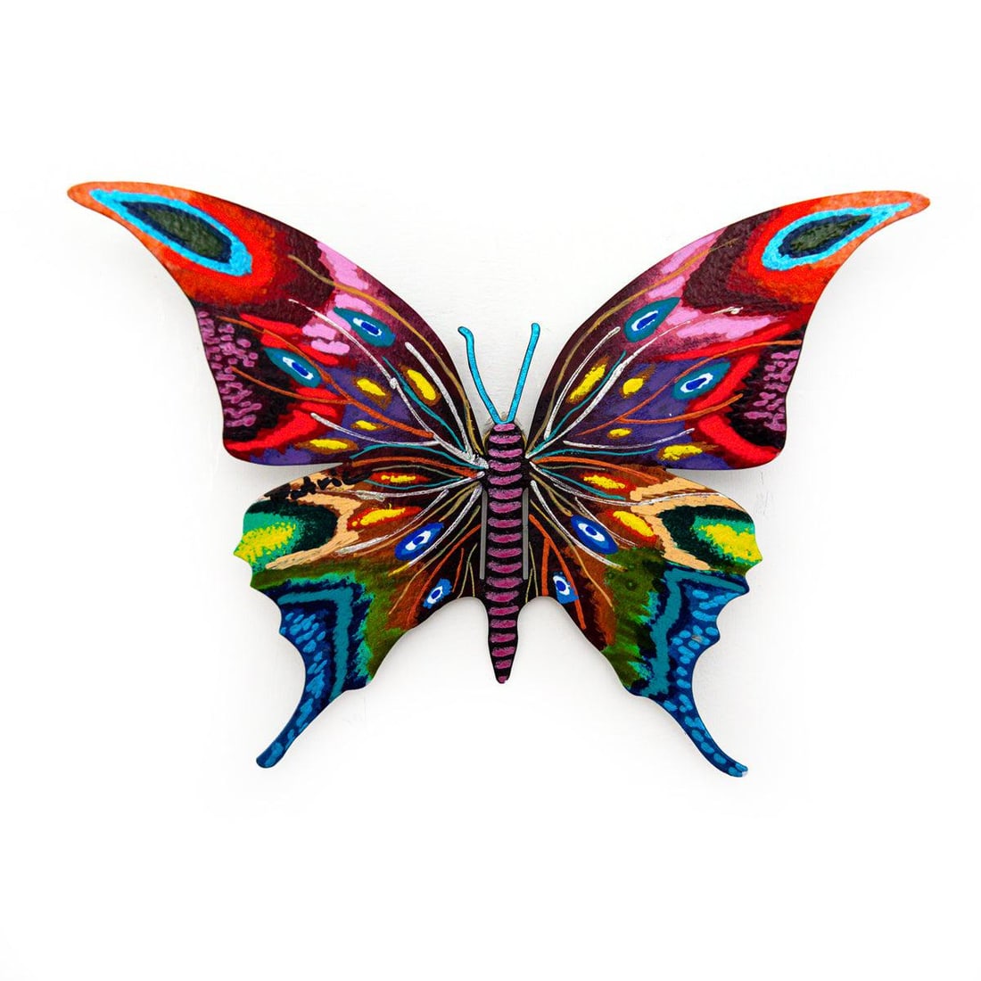 Patricia Govezensky- Original Painting on Cutout Steel "Butterfly": Artist: Patricia Govezensky. Medium: Original Painting on Cutout Steel. Title: Butterfly. Size: 5" x 8". Signature: Hand signed by the artist. Certificate of Authenticity: From the publisher. Referenc