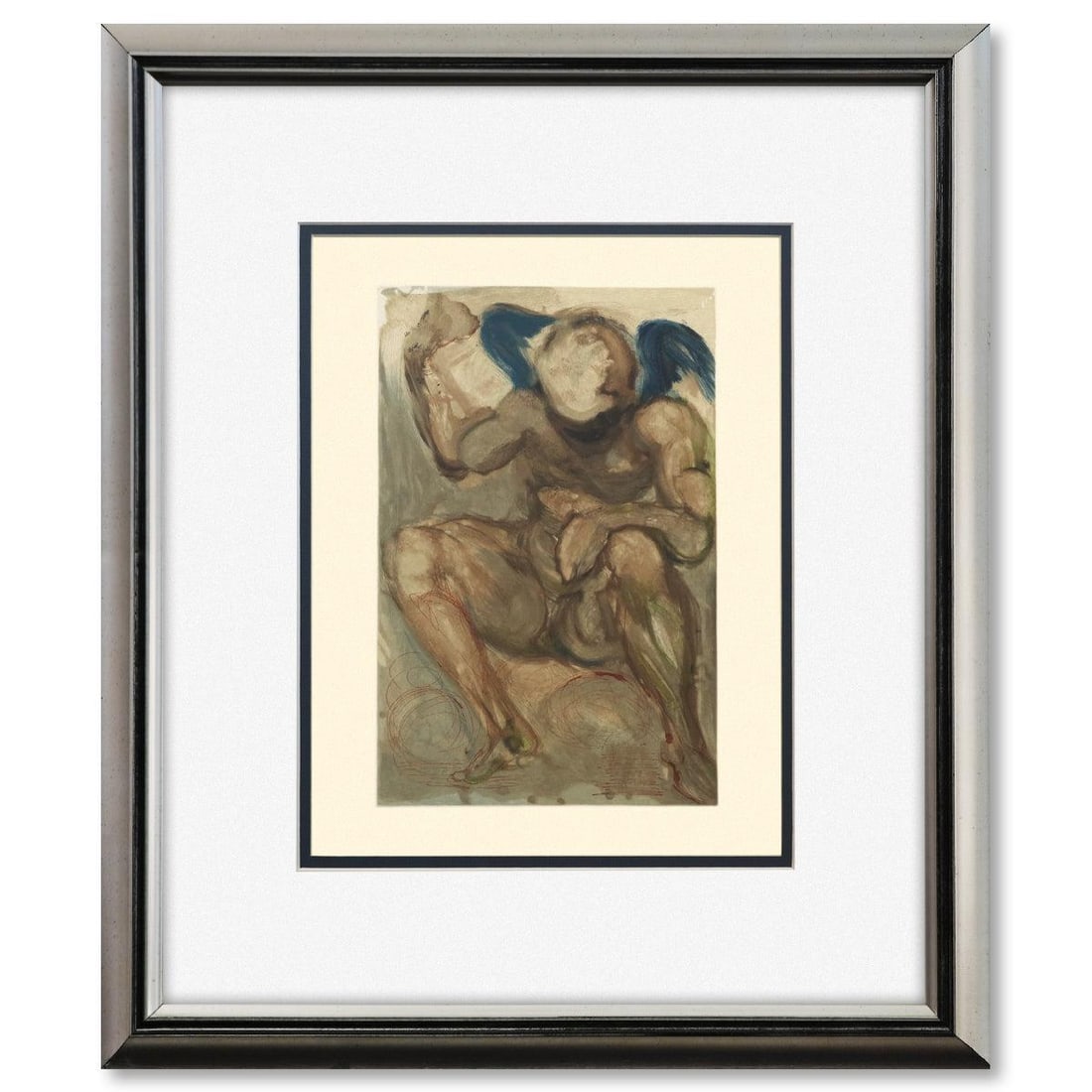 Salvador Dali- Original Color Woodcut on B.F.K. Rives Paper "Purgatory 15": Artist: Salvador Dali. Medium: Original Color Woodcut on B.F.K. Rives Paper. Title: Purgatory 15. Size: 13" x 10". Measures approx. 20.5" x 17.5" (framed). Certificate of Authenticity: Is included. Re