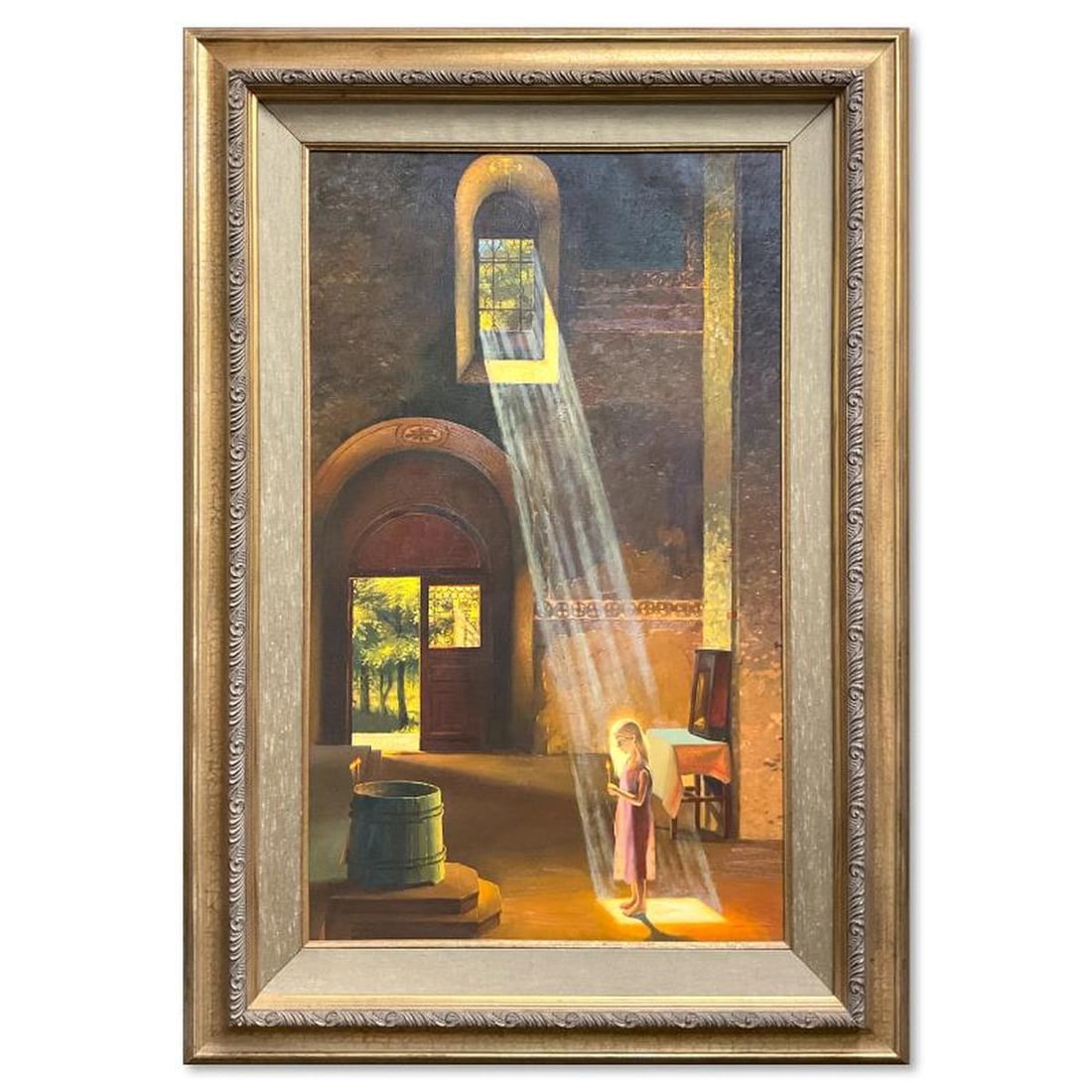 Anton Stekolschikov, "Shaft of Light" Framed Original Oil Painting on Canvas, Hand Signed Inverso (1 of 2)