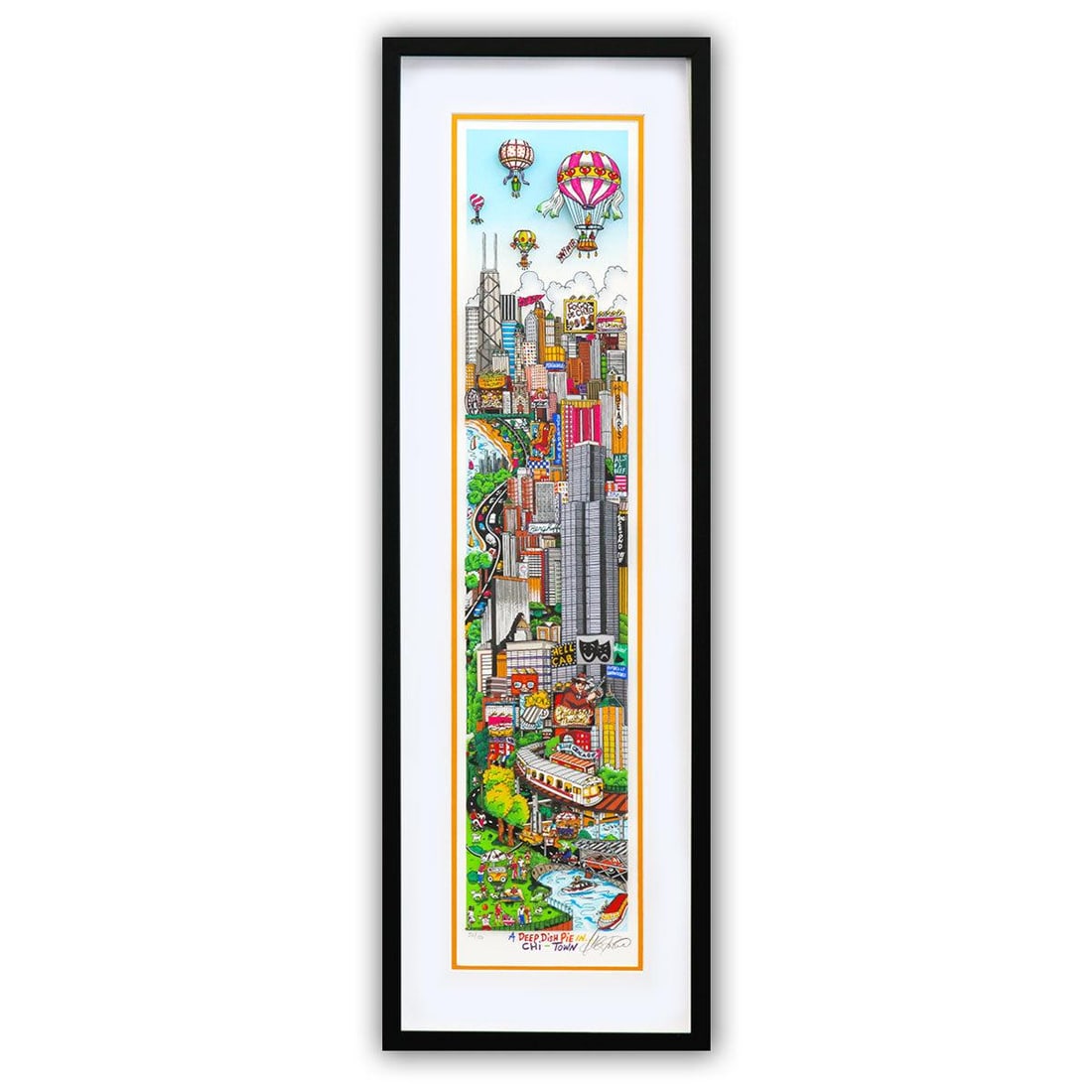 Charles Fazzino- 3D Construction Silkscreen Serigraph "A DEEP DISH PIE…IN CHI-TOWN" (1 of 2)