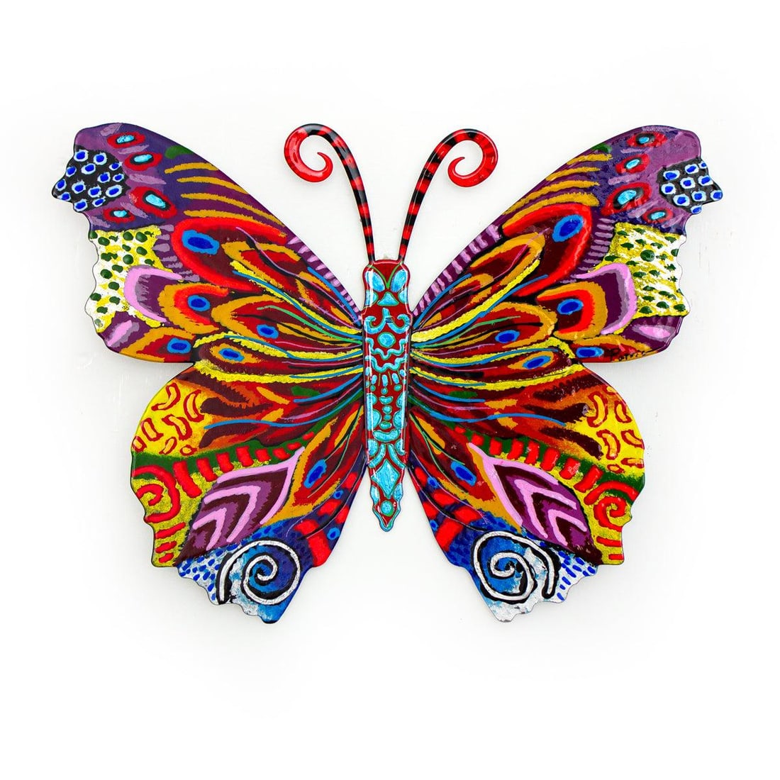 Patricia Govezensky- Original Painting on Cutout Steel "Butterfly ": Artist: Patricia Govezensky. Medium: Original Painting on Cutout Steel. Title: Butterfly . Size: 9" x 12". Signature: Hand Signed by the artist. Certificate of Authenticity: From the publisher. Refere