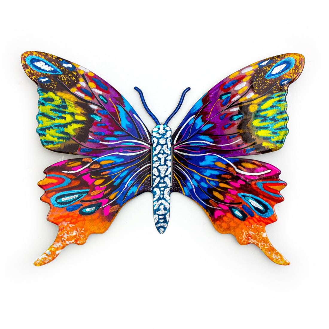 Patricia Govezensky- Original Painting on Cutout Steel "Butterfly ": Artist: Patricia Govezensky. Medium: Original Painting on Cutout Steel. Title: Butterfly . Size: 8.5" x 11.5". Signature: Hand Signed by the artist. Certificate of Authenticity: From the publisher. Re