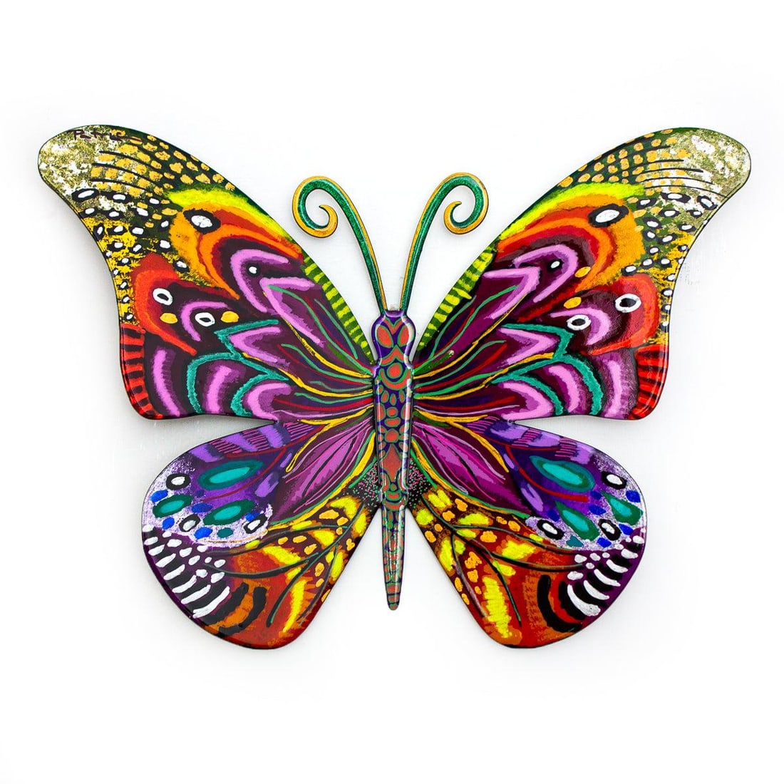 Patricia Govezensky- Original Painting on Cutout Steel "Butterfly ": Artist: Patricia Govezensky. Medium: Original Painting on Cutout Steel. Title: Butterfly . Size: 8.5" x 12". Signature: Hand Signed by the artist. Certificate of Authenticity: From the publisher. Refe