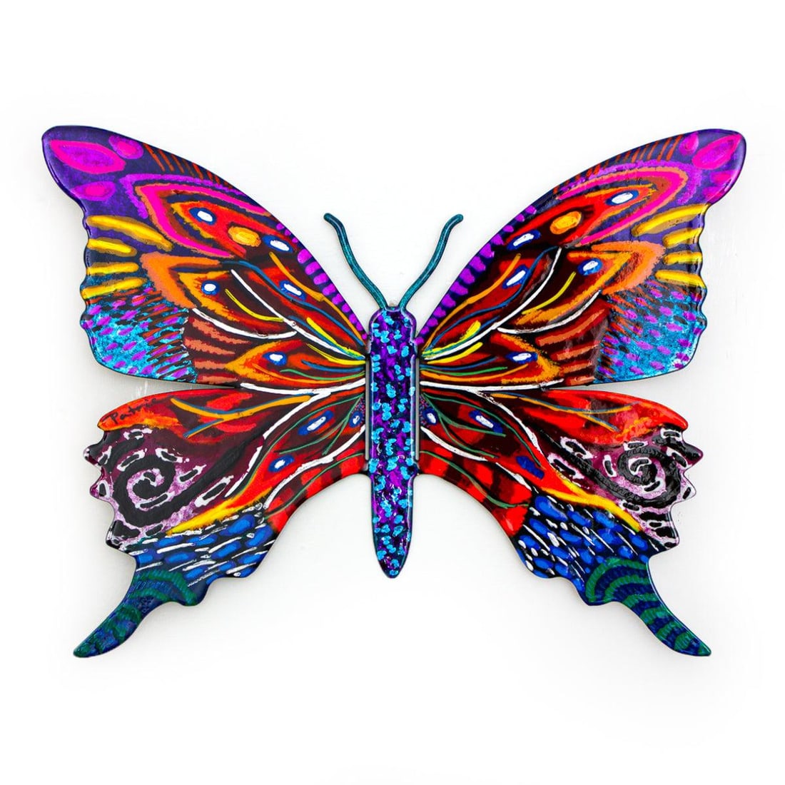 Patricia Govezensky- Original Painting on Cutout Steel "Butterfly ": Artist: Patricia Govezensky. Medium: Original Painting on Cutout Steel. Title: Butterfly . Size: 8.5" x 11.5". Signature: Hand Signed by the artist. Certificate of Authenticity: From the publisher. Re