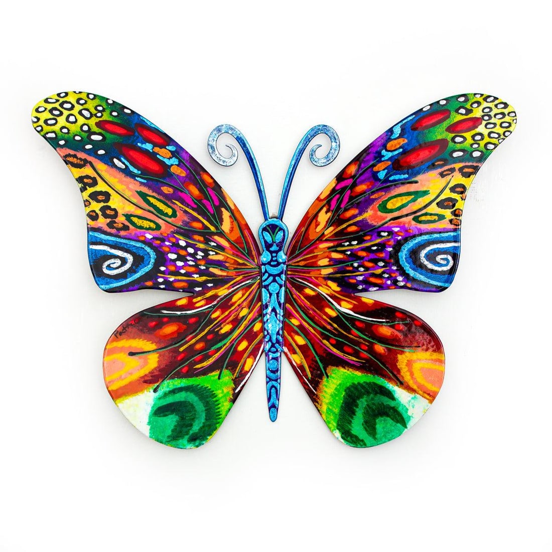 Patricia Govezensky- Original Painting on Cutout Steel "Butterfly ": Artist: Patricia Govezensky. Medium: Original Painting on Cutout Steel. Title: Butterfly . Size: 8.5" x 12". Signature: Hand Signed by the artist. Certificate of Authenticity: From the publisher. Refe