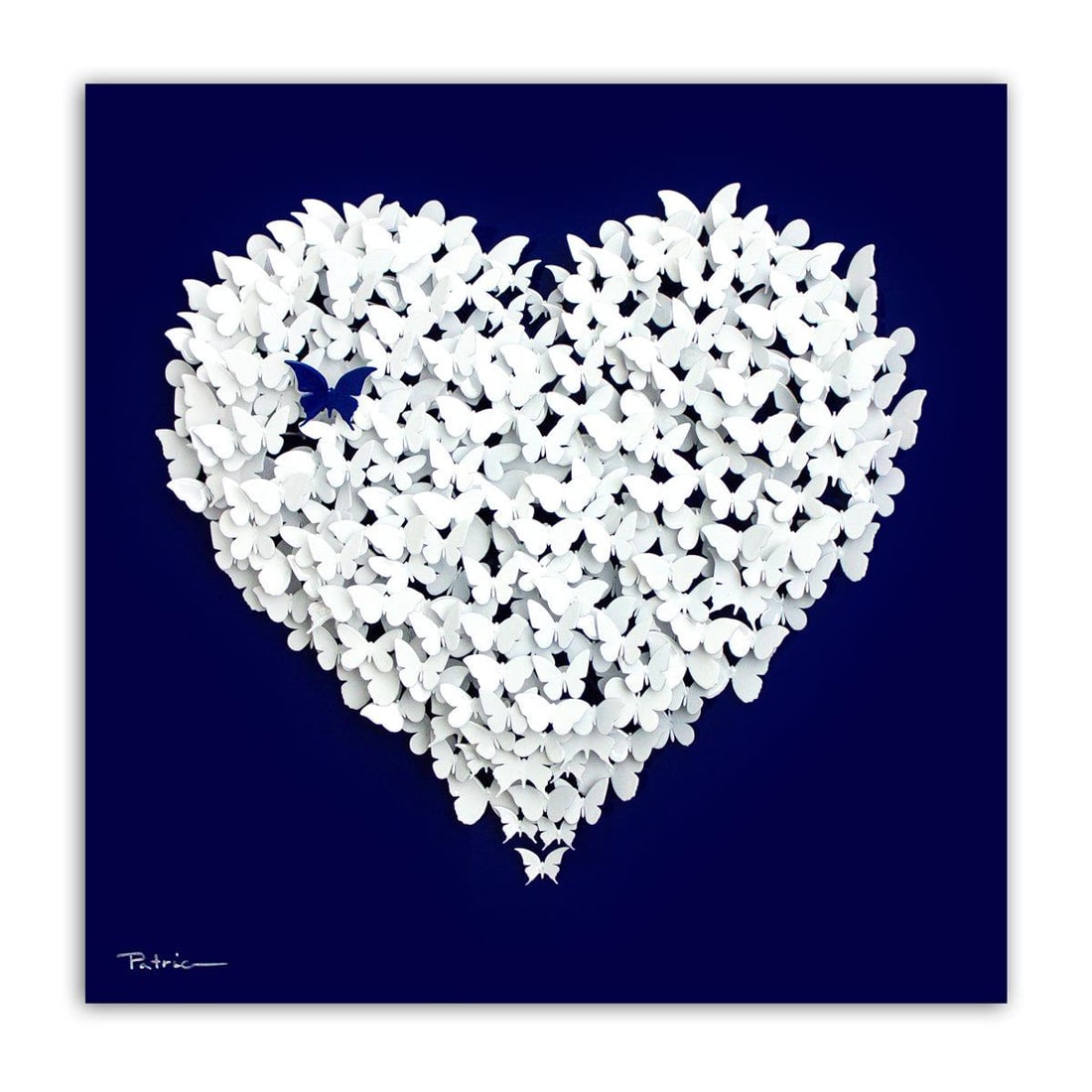 Patricia Govezensky- Original 3D Metal Art on Wood "Heart": Artist: Patricia Govezensky. Medium: Original 3D Metal Art on Wood. Title: Heart. Size: 20" x 20". Signature: Hand Signed by the artist. Certificate of Authenticity: From the publisher. Reference#: 55