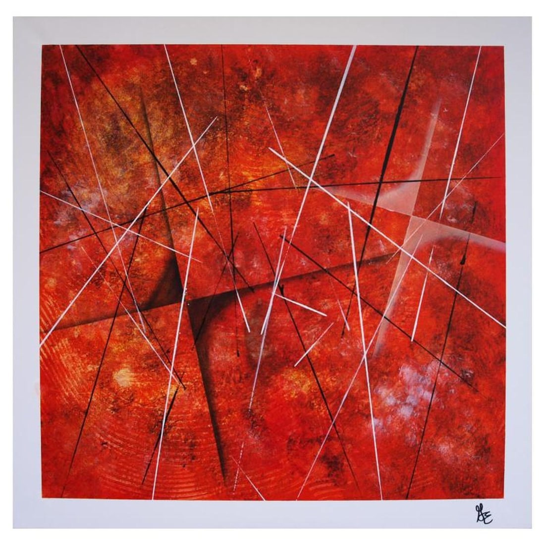 George Marlowe, "Solar Flares" Original Acrylic Painting on Gallery Wrapped Canvas, Hand Signed with (1 of 1)