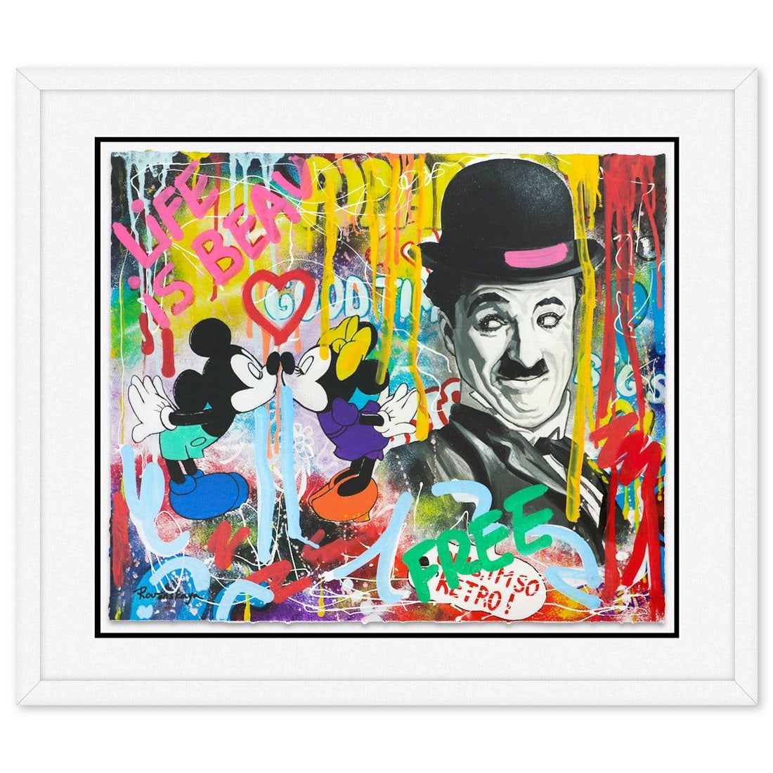 Nastya Rovenskaya- Original Mixed Media on Deckle Edge Paper "Good Time" (1 of 2)