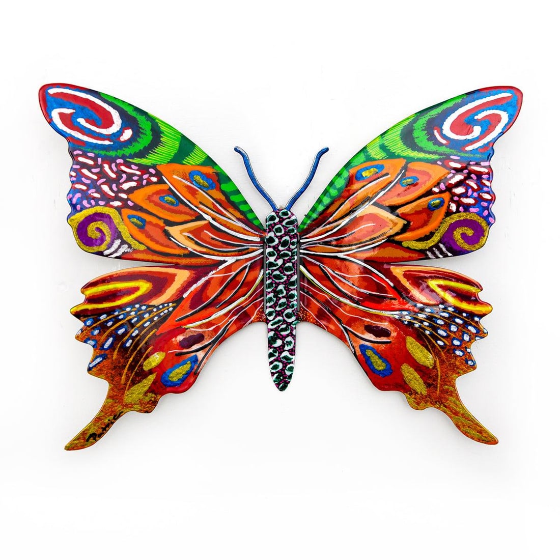 Patricia Govezensky- Original Painting on Cutout Steel "Butterfly": Artist: Patricia Govezensky. Medium: Original Painting on Cutout Steel. Title: Butterfly. Size: 8.5" x 11.5". Signature: Hand signed by the artist. Certificate of Authenticity: From the publisher. Ref