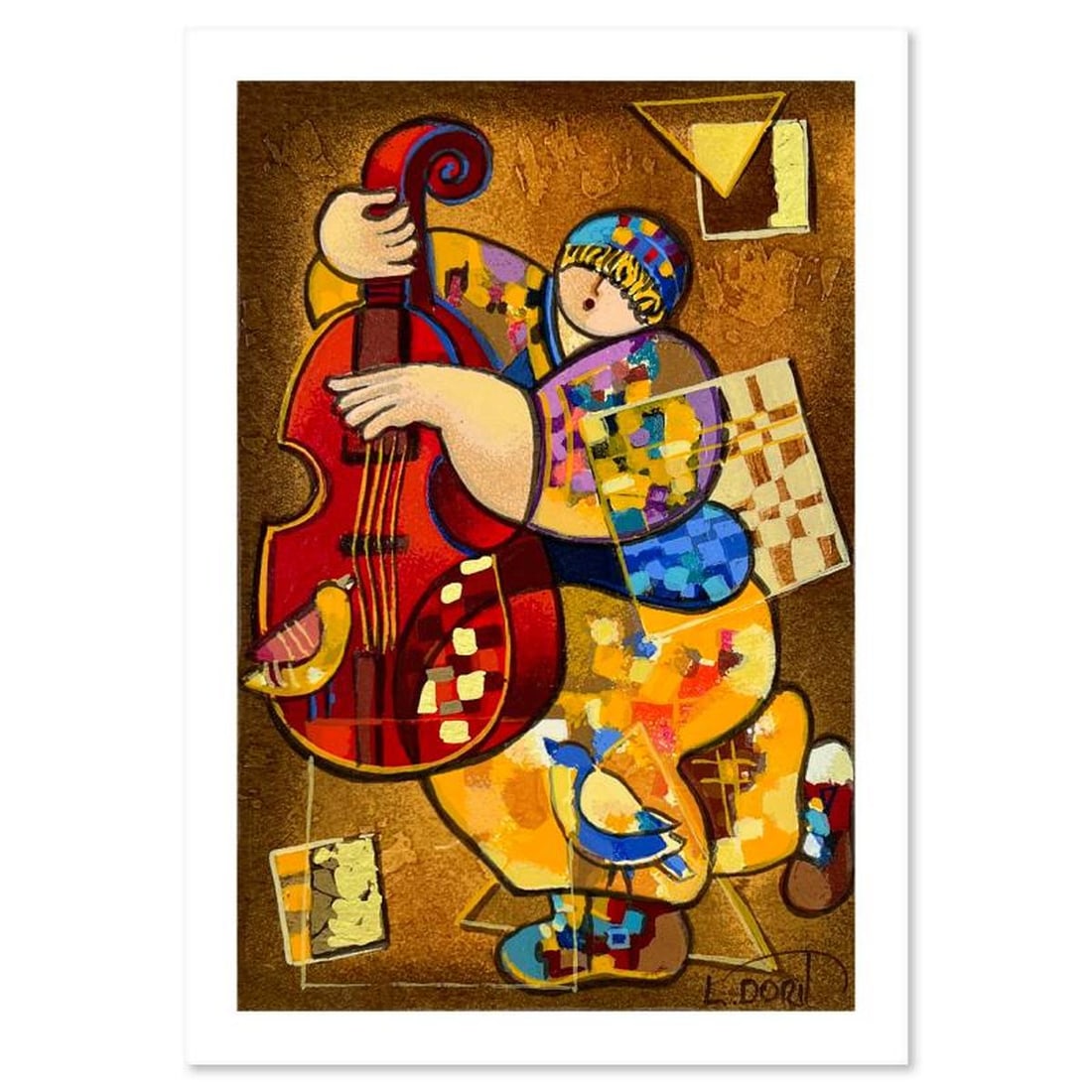 Dorit Levi, "Blues I" Limited Edition Serigraph, Numbered and Hand Signed with Letter of (1 of 2)