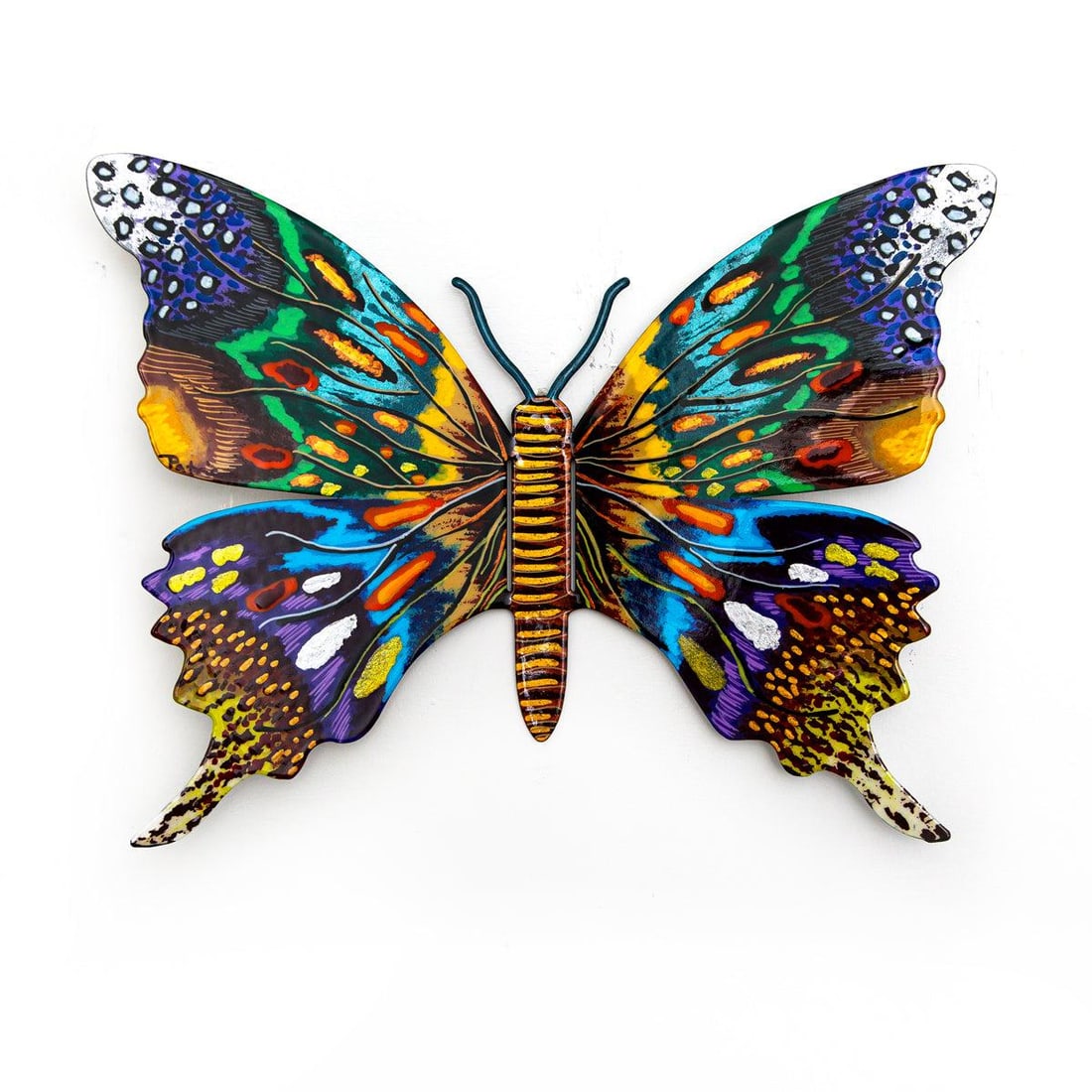 Patricia Govezensky- Original Painting on Cutout Steel "Butterfly": Artist: Patricia Govezensky. Medium: Original Painting on Cutout Steel. Title: Butterfly. Size: 8.5" x 11.5". Signature: Hand signed by the artist. Certificate of Authenticity: From the publisher. Ref