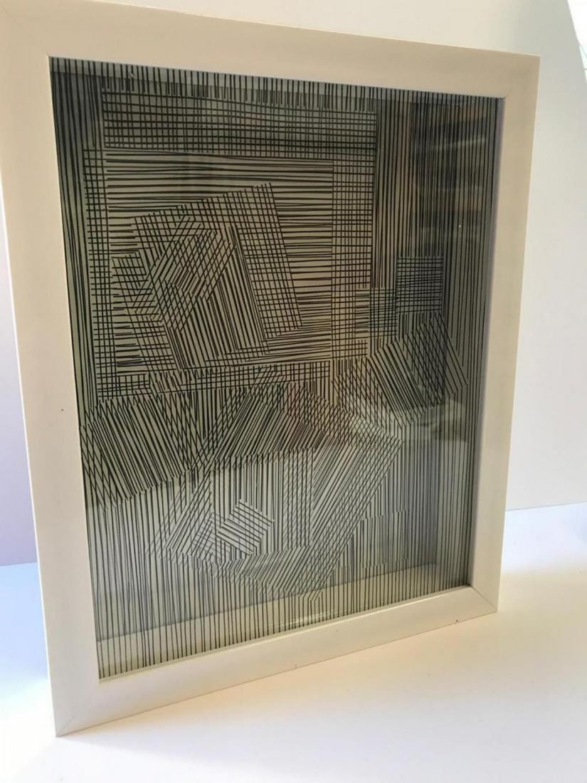 Victor Vasarely- 3D Wall Sculpture/object "Cinetiques": Artist: Victor Vasarely. Medium: 3D Wall Sculpture/object. Title: Cinetiques. Size: 11" x 10". Measures approx. 13" x 11" (framed). Certificate of Authenticity: Is included. Additional: Measures 11x13