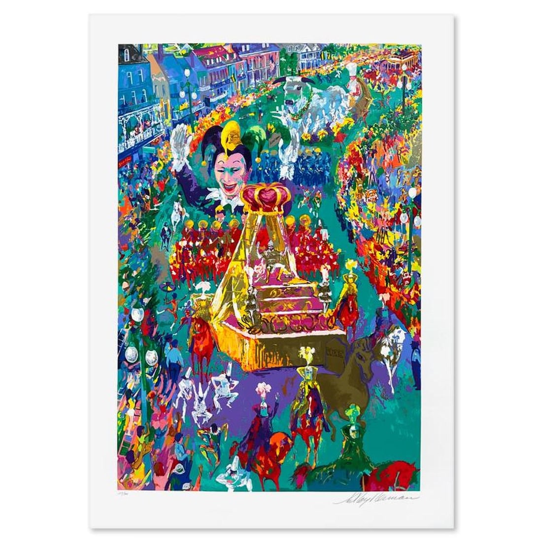 LeRoy Neiman (1921-2012), "Mardi Gras Parade" Limited Edition Serigraph, Numbered 107/300 and Hand (1 of 2)