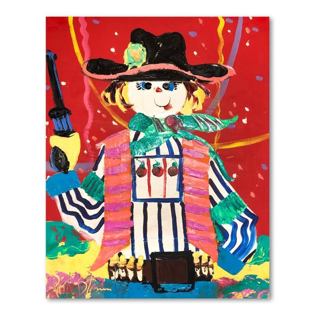 Paul Blaine Henrie (1932-1999), "Fist Full of Dollars" Hand Signed Original Painting on Canvas (1 of 3)