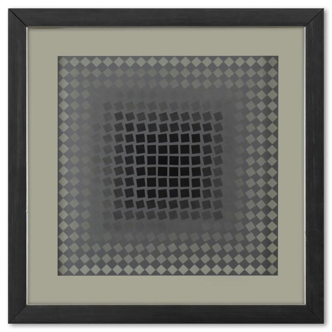 Victor Vasarely (1908-1997), "CTA - 106 - ARG de la série CTA - 102" Framed 1971 Heliogravure Print (1 of 1)